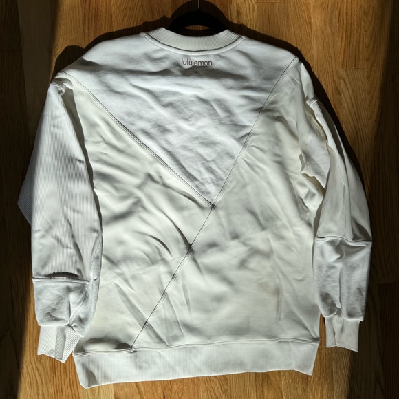 Lululemon perfectly oversized crew textured white size xs - Picture 5 of 6